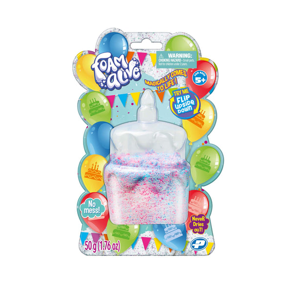 Foam Alive Funfetti Cake - 50 Grams of Soft and Fluffy Foam That Magically Comes to Life and Flows with No Mess