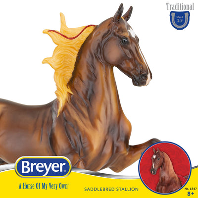 Breyer Horses Traditional Series WC Marc of Charm | Horse Toy Model | 11.5" x 9" | 1:9 Scale Horse Figurine | Model #1847