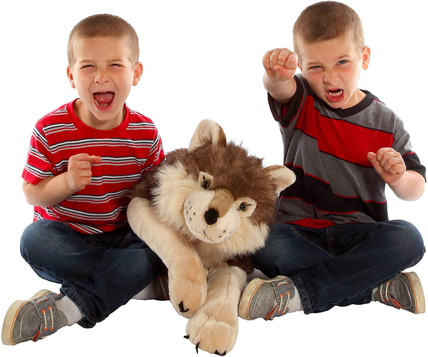 Wild Republic Jumbo Wolf Plush, Giant Stuffed Animal, Plush Toy, Gifts for Kids, 30 Inches