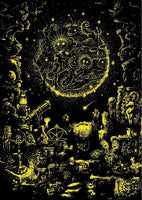 Educa Borras - Neon Fluorescent Series Puzzle 1,000 Pieces The Astrologist, Glow in The Dark (18003)