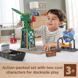 Thomas & Friends Fisher-Price Wooden Railway Brendam Docks Wood playset for Kids 3 Years and up