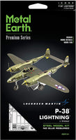 Metal Earth Fascinations Premium Series P-38 Lightning 3D Metal Model Kit