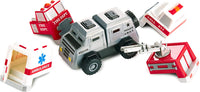 Magnetic Build-A-Truck Fire and Rescue Magnetic Toy Play Set, 6 Pieces