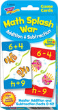 TREND ENTERPRISES, INC. Math Splash War Addition & Subtraction Challenge Cards