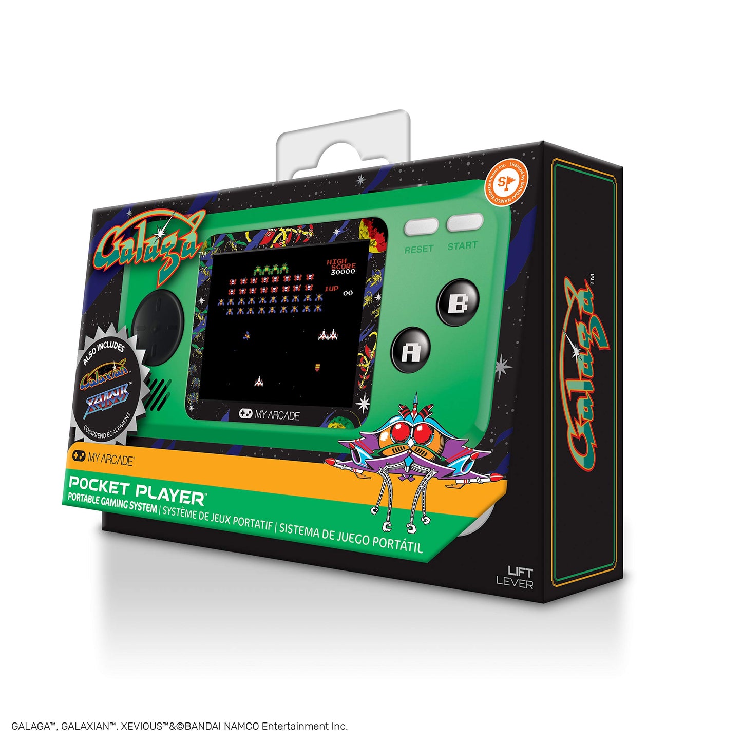 Galaga pocket player