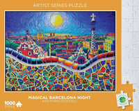 Lucky Puzzles 1000 Piece Jigsaw Puzzle - Magical Barcelona Night by Ana Maria Edulescu