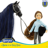 Breyer Horses Freedom Series Horse and English Rider Set | Jet & Charlotte | Horse and Rider Set | Horse Toy | 9.75" x 7" | 1:12 Scale | Model #61145