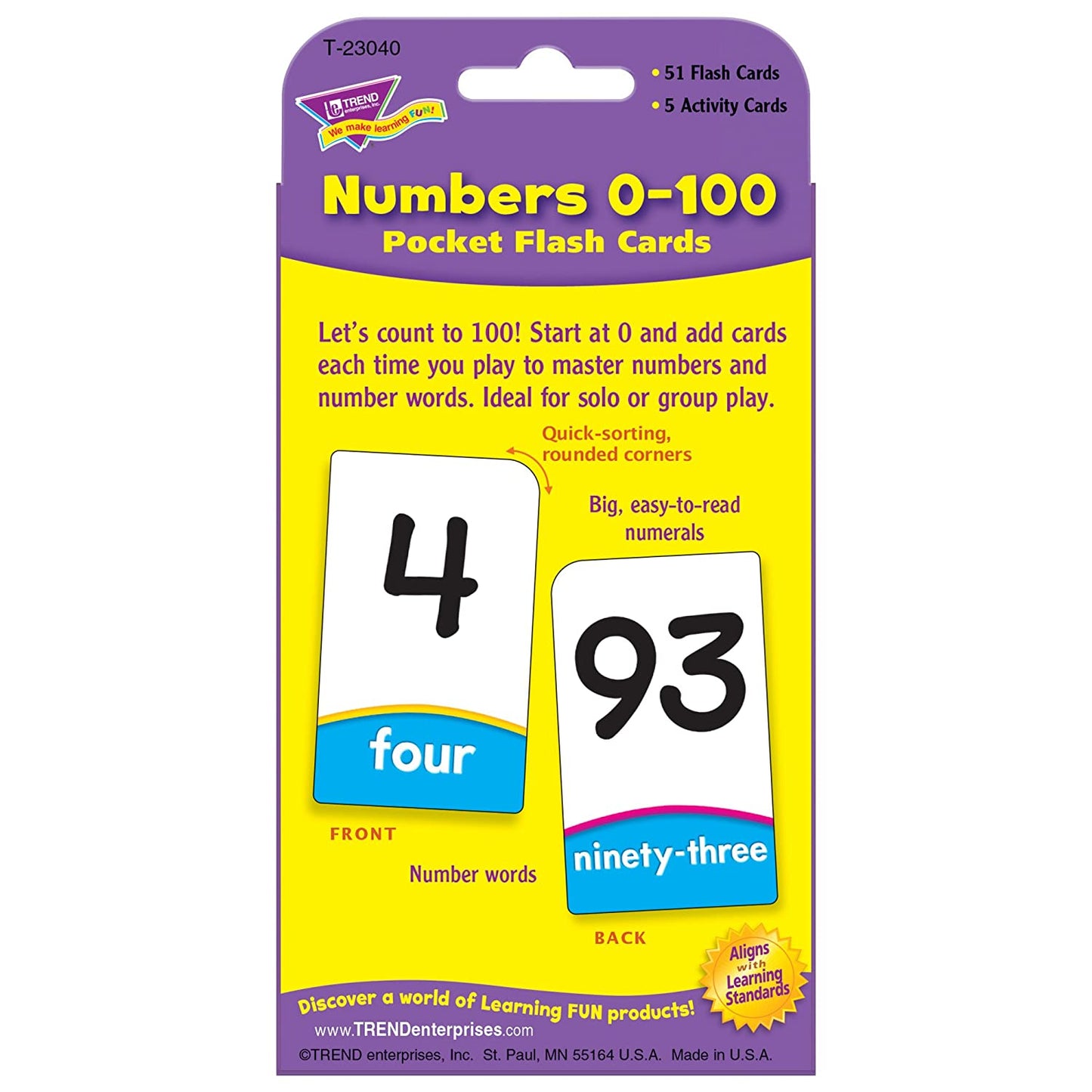 Pocket Flashcards Numbers 0-100 Flashcards