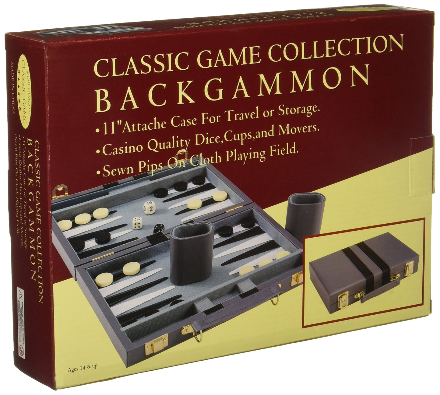 Classic Games 11-Inch Backgammon Attache