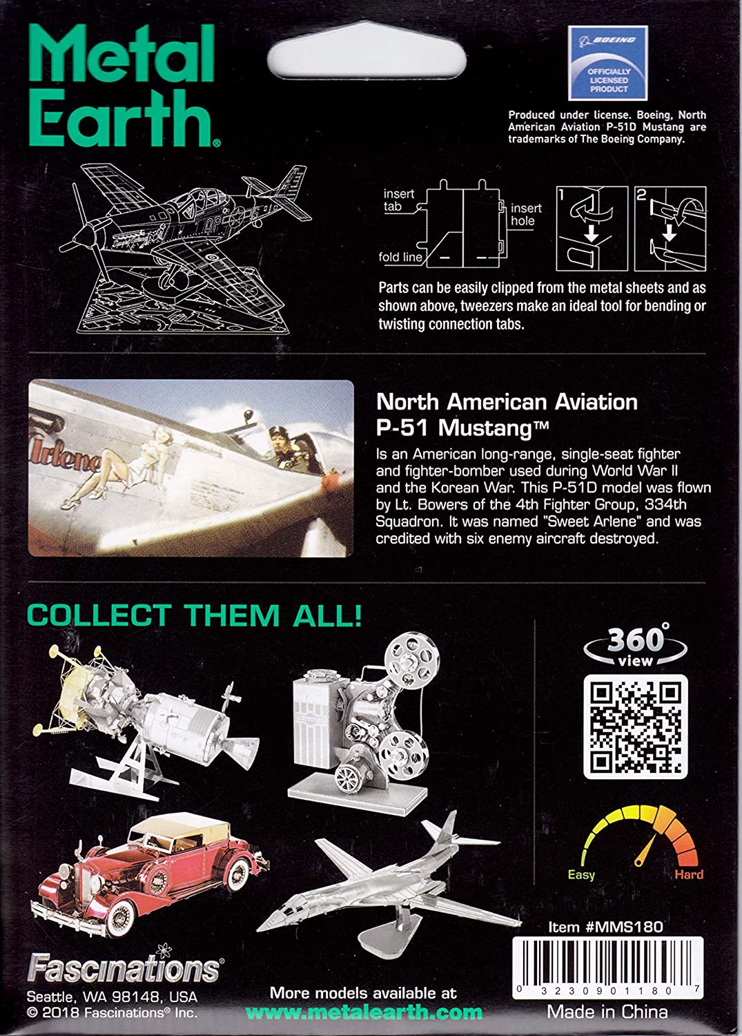 Duplicate SKU: Fascinations Metal Earth P-51D Mustang Sweet Arlene 3D Metal Model Kit | 12.99 | 1553198935