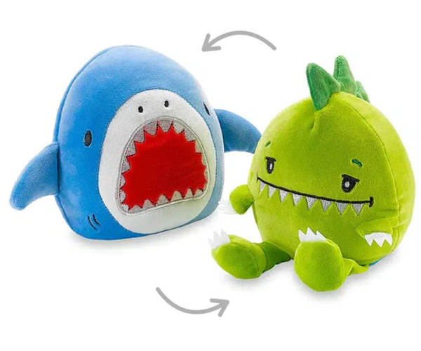 OMG Inside Outsies  Reversible Plush Toy - Shark / Dinosaur