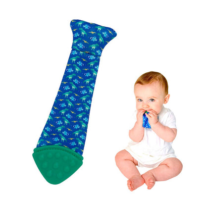 Tasty Tie® - Tasty Tie Silicone Teether, Crinkle Toy & Baby Tie (Dino)