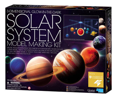 Toysmith - 4M 3D Glow Solar System Model Kit, STEM Science Kit