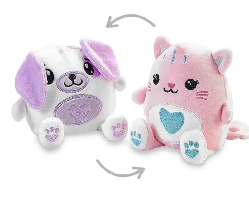 OMG Inside Outsies  Reversible Plush Toy -Cat / Dog