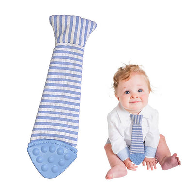 Tasty Tie® - Tasty Tie Silicone Teether, Crinkle Toy & Tie (Seersucker)