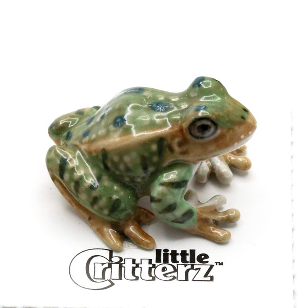 Little Critterz "Rana" Leopard Frog Porcelain Miniature