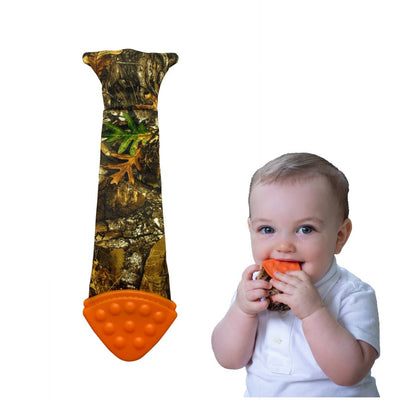 Tasty Tie® - Tasty Tie Silicone Teether, Crinkle Toy & Baby Tie (Camo)