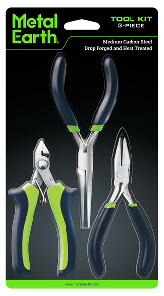 Metal Earth - 3-Piece Tool Kit Clippers, Flat Nose Pliers, Needle Nose