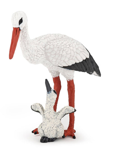 Papo Stork and Baby Stork Figure