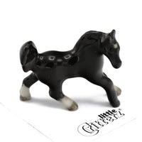 Little Critterz "Star" Black Horse Porcelain Miniature
