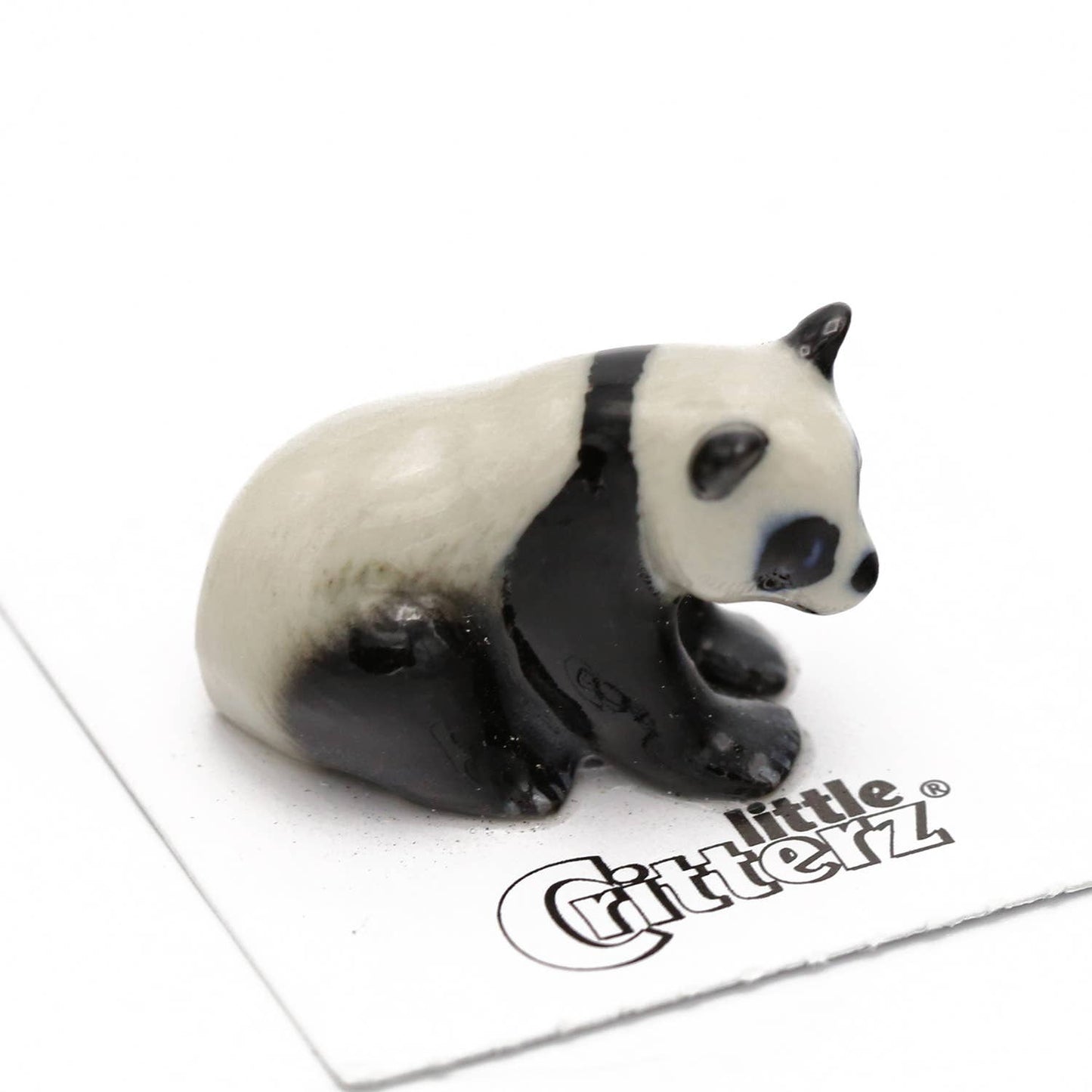 Little Critterz - Hua Mei Panda Sitting Porcelain Miniature