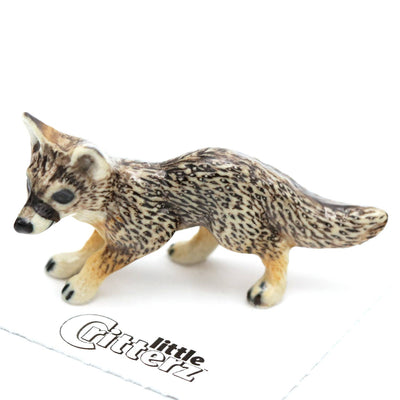 Little Critterz "Climber" Grey Fox Figurine