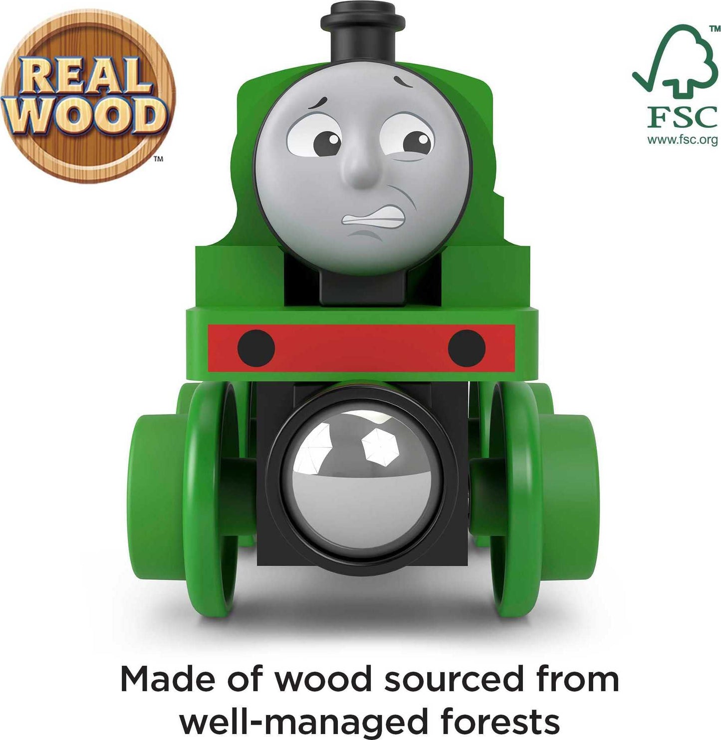 Thomas & Friends Wooden Railway Toy Train Track Tidmouth Sheds Starter Set With Percy Wood Engine For Ages 3+ Years
