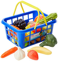 Casdon Fruit & Veg Basket | Assorted Toy Basket with Fruits & Vegetables for Children Aged 3+ | Perfect for Playing Shops!