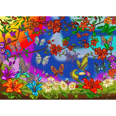 JaCarou Butterflies and Hummingbirds 1000 pcs puzzle