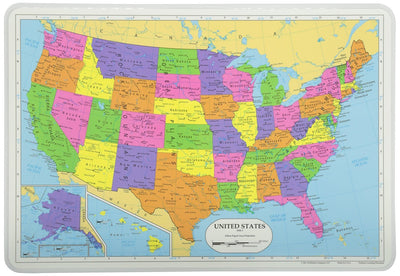 Painless Learning USA Map Placemat