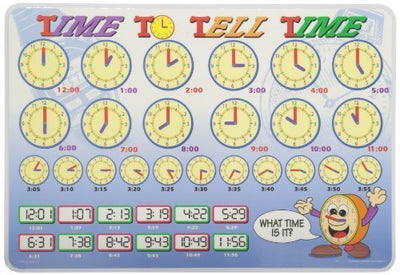 Painless Learning Time to Tell Time Placemat